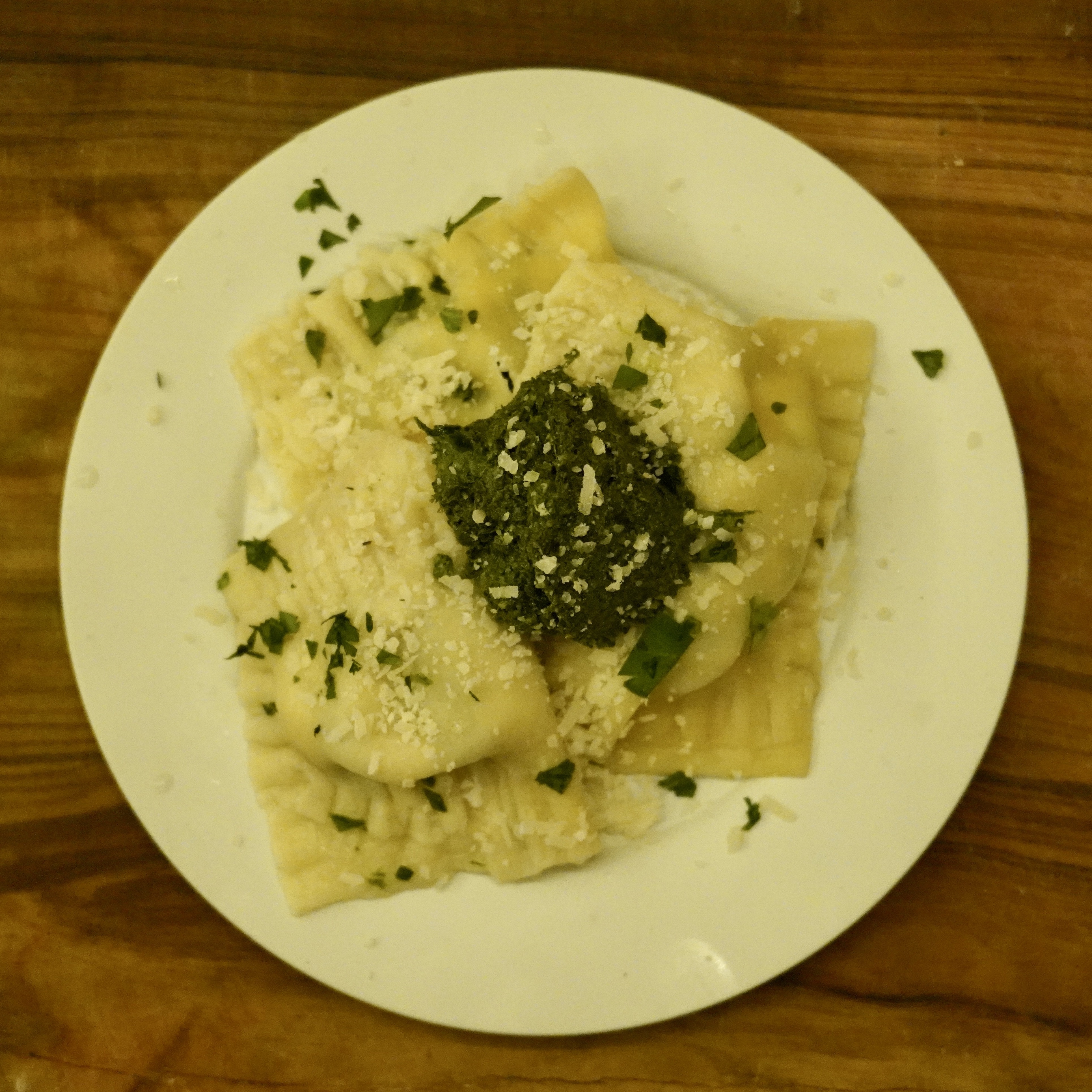 Ravioli with Nettle Pesto